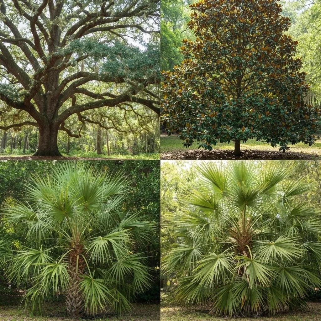 Various protected tree species in Florida, highlighting conservation efforts and regulations