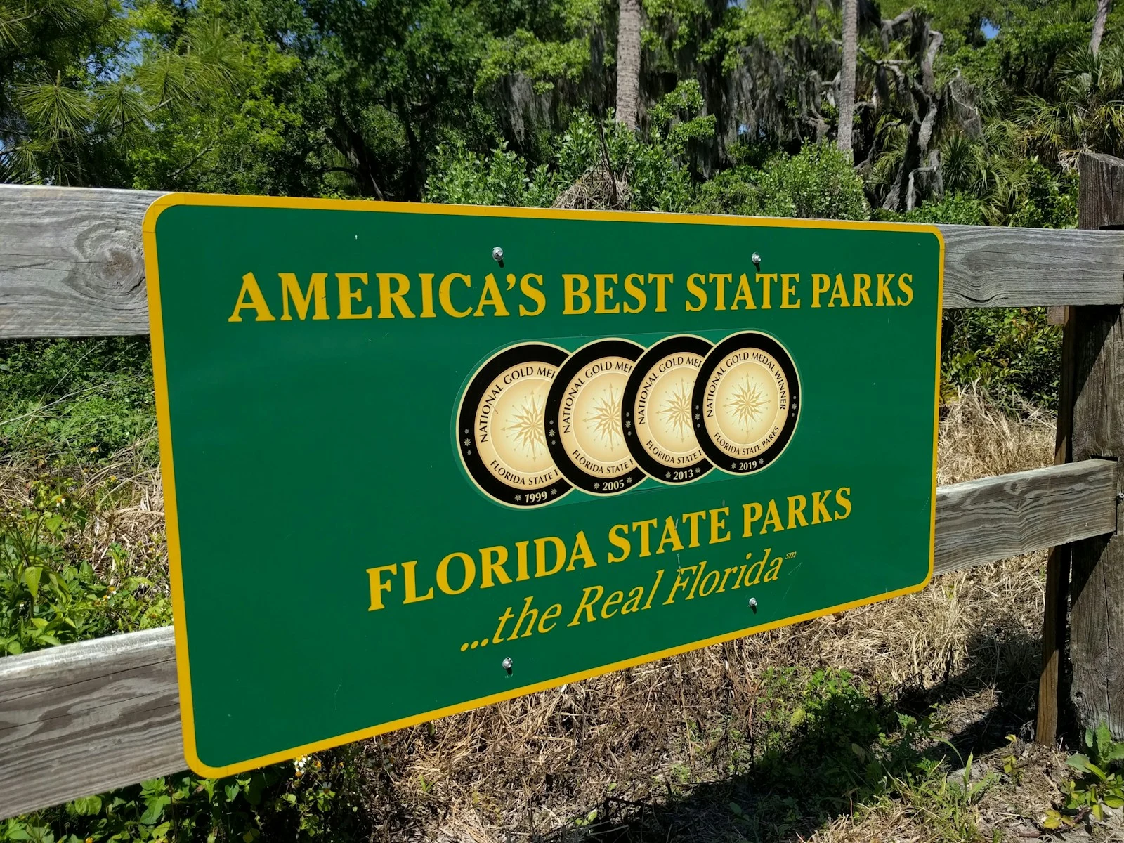 Florida state parks sign in Palm Coast area