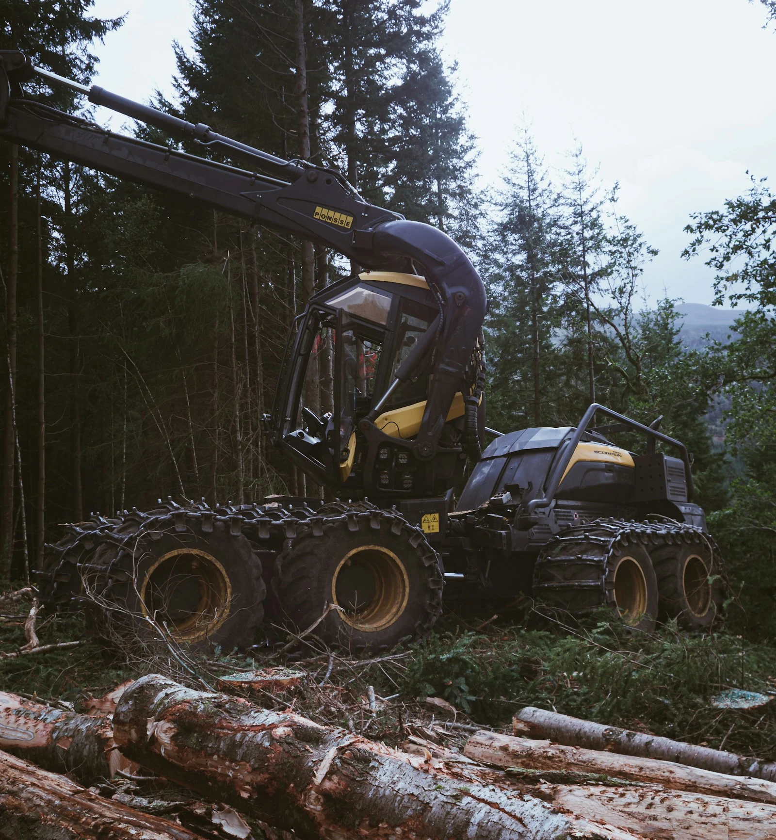Heavy equipment clearing land for development