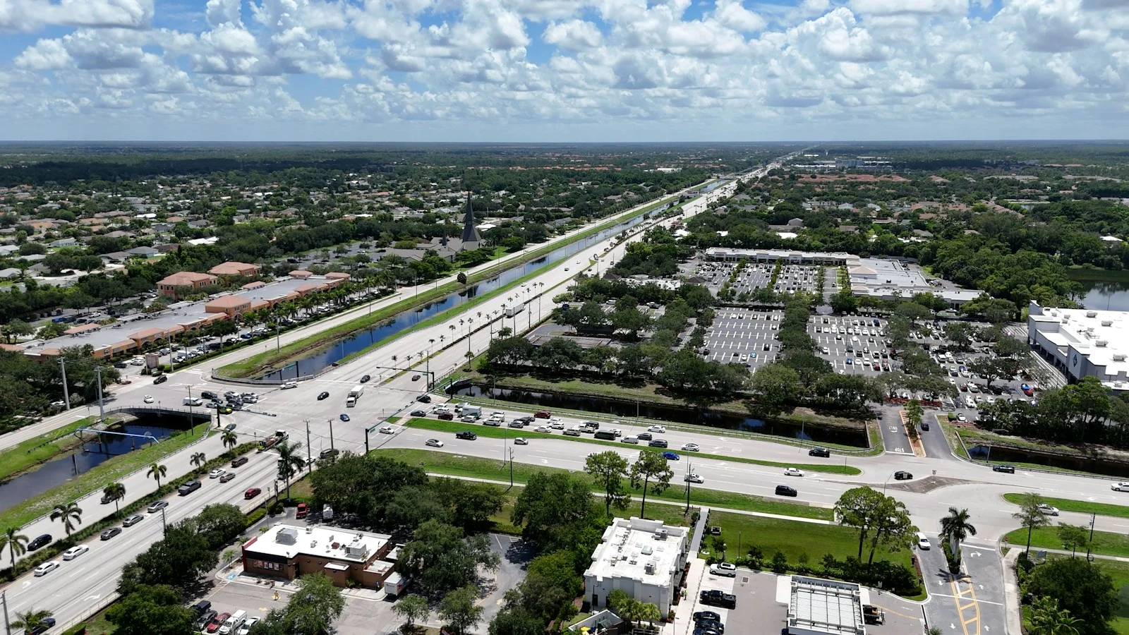 Aerial view of DeBary and surrounding Volusia County service area