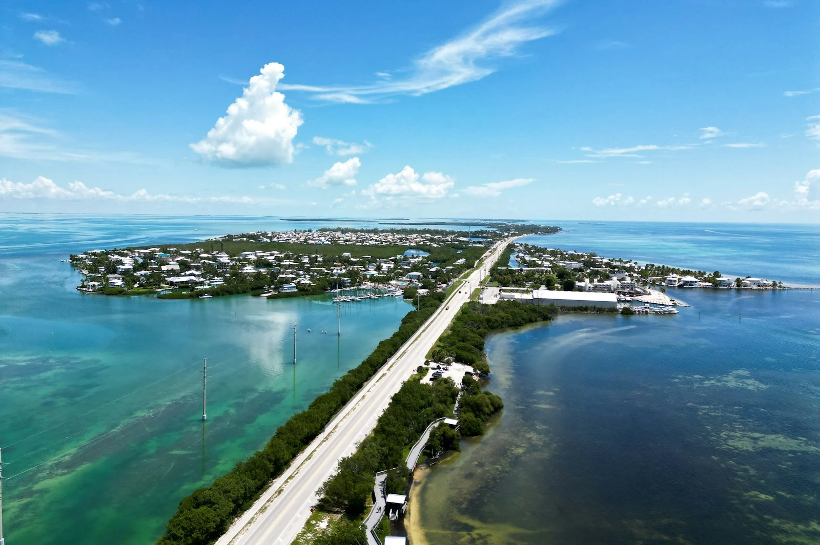 Aerial view of Port Orange and waterway