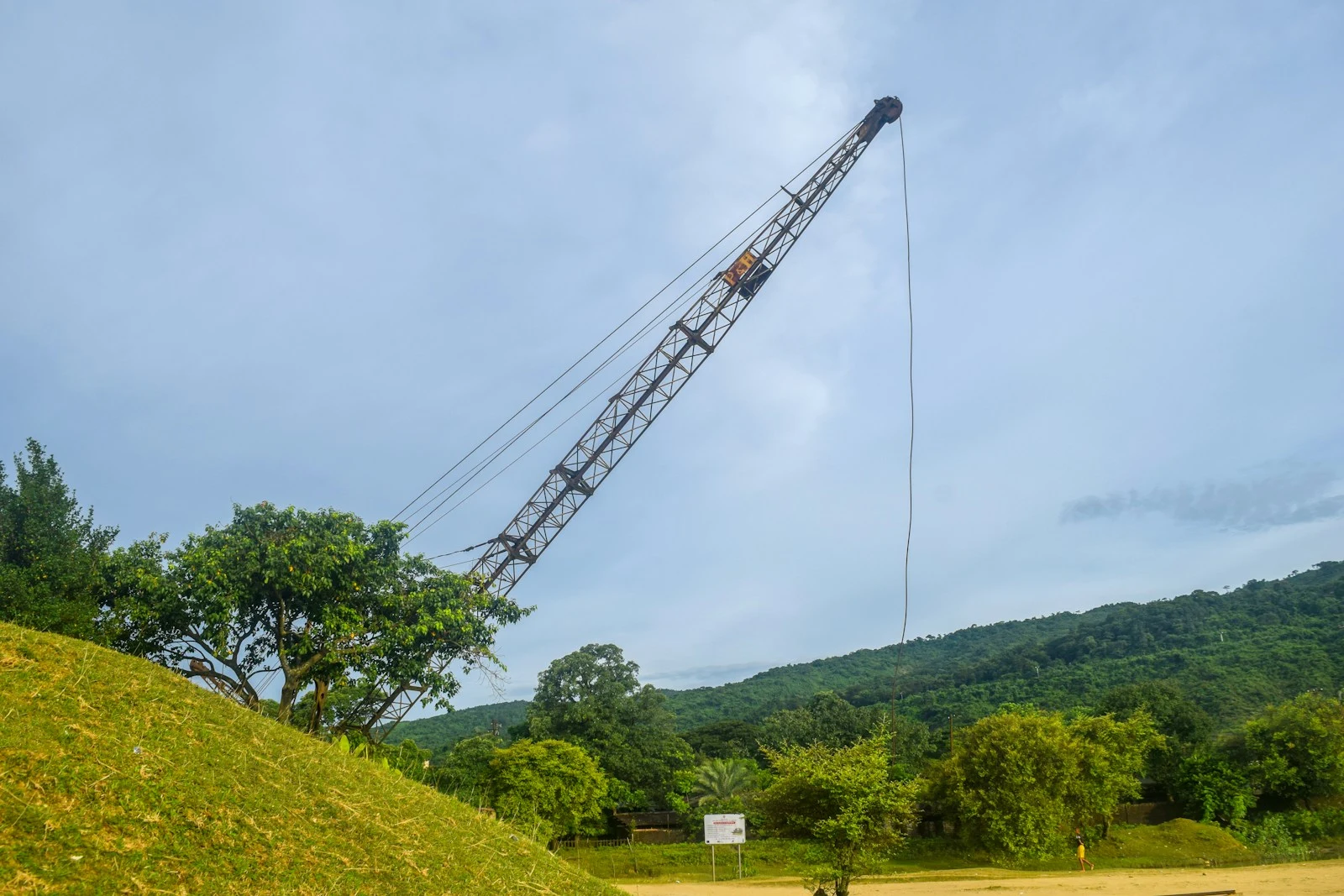 Cleared property after crane team removed storm-damaged tree from house