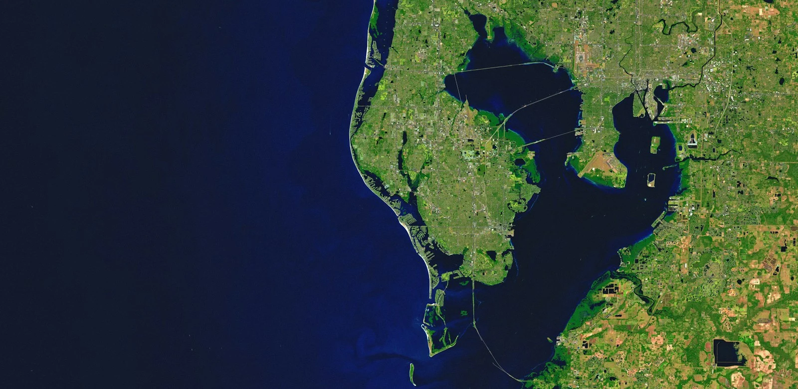 Aerial view of Ormond Beach coastline